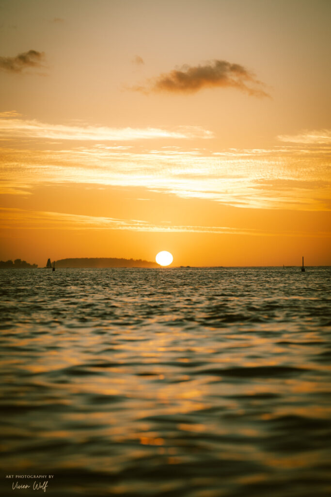 Sonnenuntergang über dem Ozean mit goldener Spiegelung – Human Design, 2/5 Profil, stille Stärke, Projektion, Wahrheit, Selbstkontakt