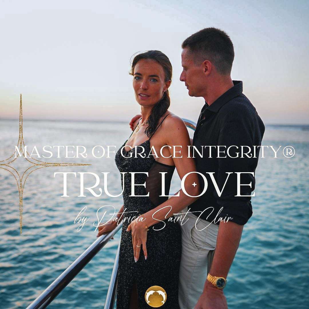 Programmcover Master of Grace Integrity® True Love by Patricia Saint Clair mit Sophie und Wanja am Meer